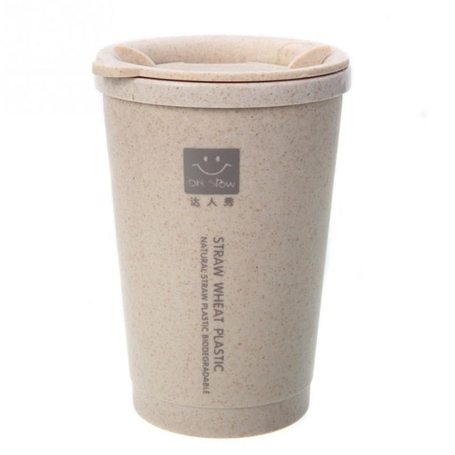 Wheat Fiber Straw Coffee Cup - makeme-bright.com