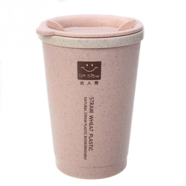 Wheat Fiber Straw Coffee Cup - makeme-bright.com