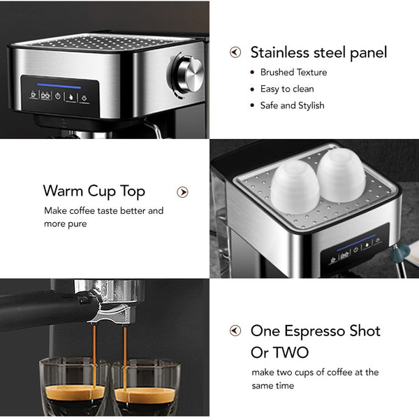 20 Bar Italian Type Espresso Coffee Maker - makeme-bright.com