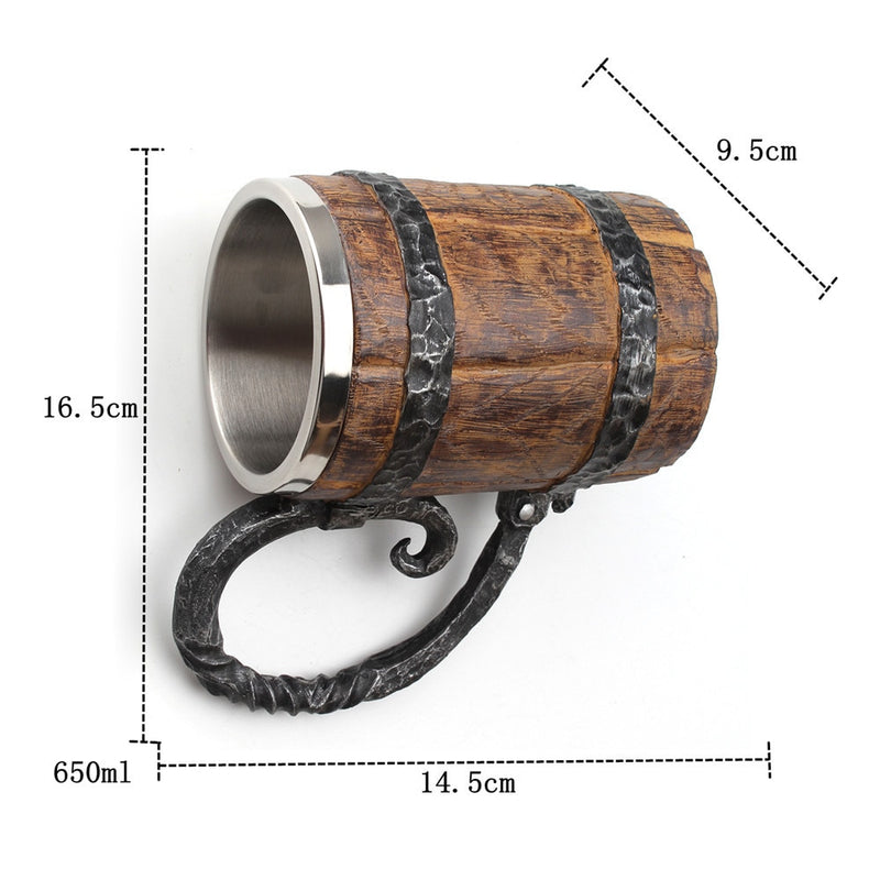 Wooden Barrel 3D Coffee Cup - makeme-bright.com