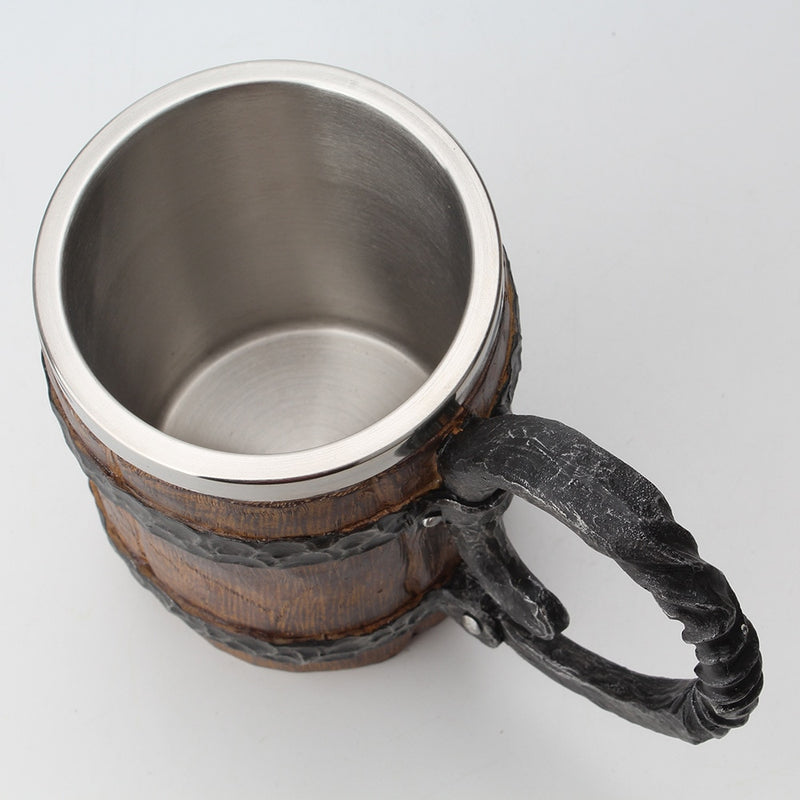 Wooden Barrel 3D Coffee Cup - makeme-bright.com
