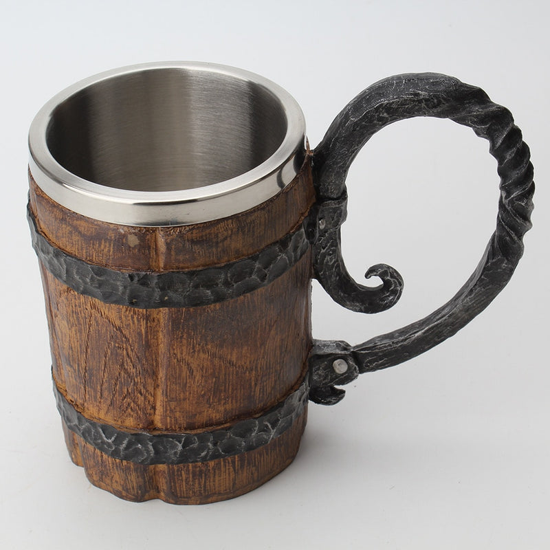 Wooden Barrel 3D Coffee Cup - makeme-bright.com