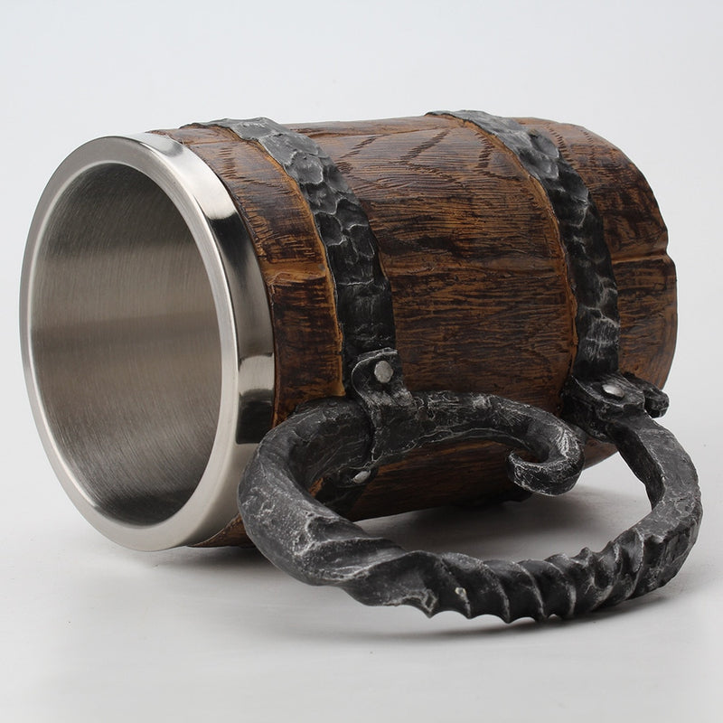 Wooden Barrel 3D Coffee Cup - makeme-bright.com