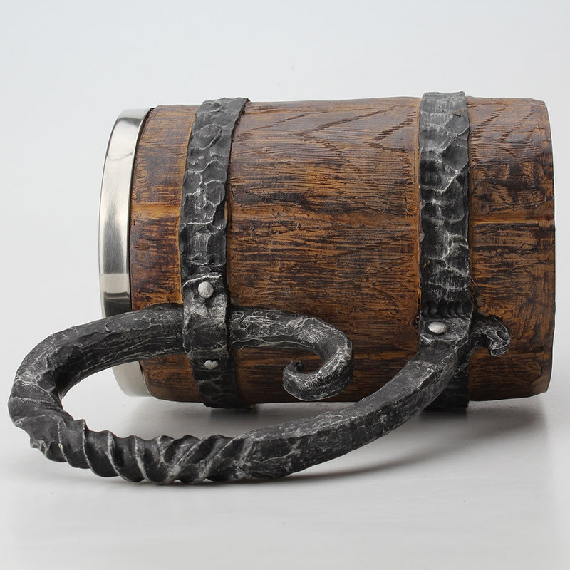 Wooden Barrel 3D Coffee Cup - makeme-bright.com