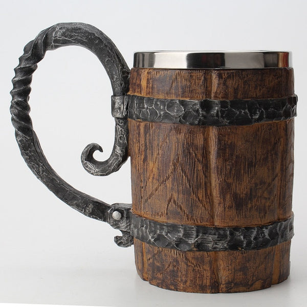 Wooden Barrel 3D Coffee Cup - makeme-bright.com