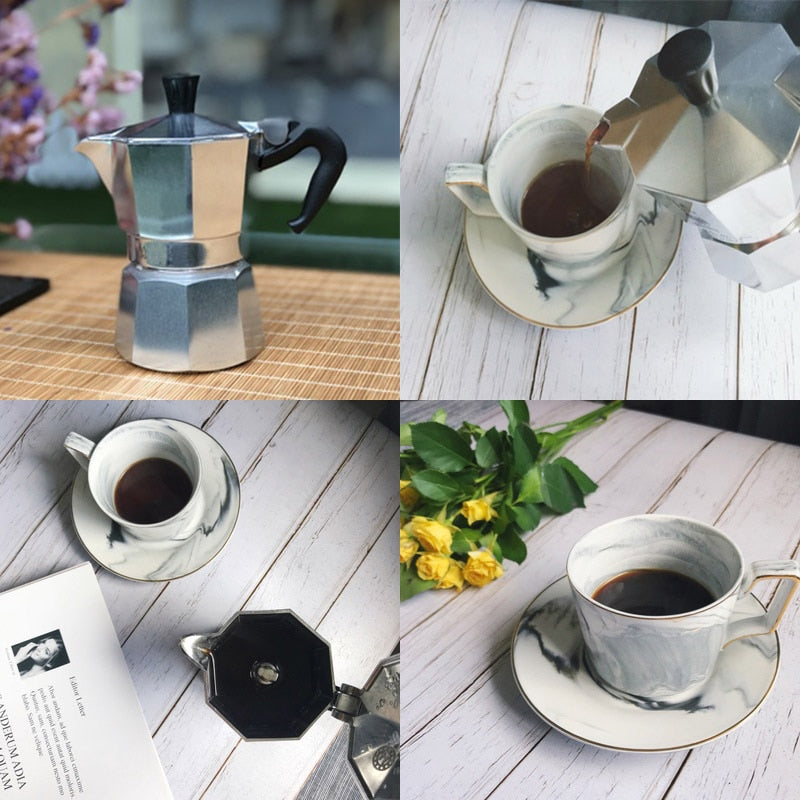 Aluminum Mocha Espresso Percolator Pot - makeme-bright.com