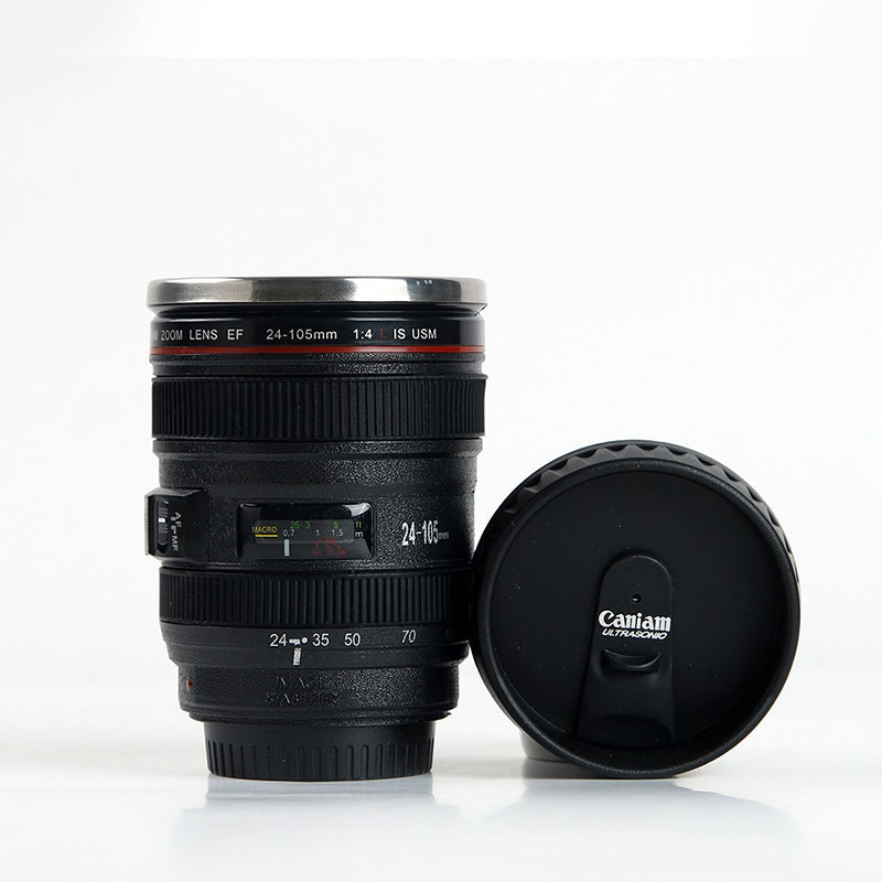 Stainless Steel Camera Lens Mug - makeme-bright.com