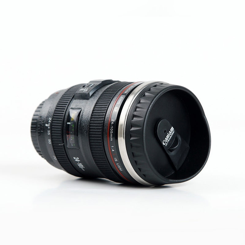 Stainless Steel Camera Lens Mug - makeme-bright.com